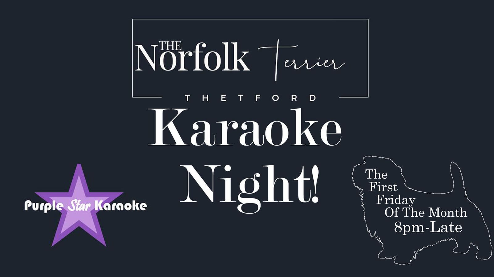 Thetford Bubbly Hub what's on and events Norfolk Terrier Karaoke