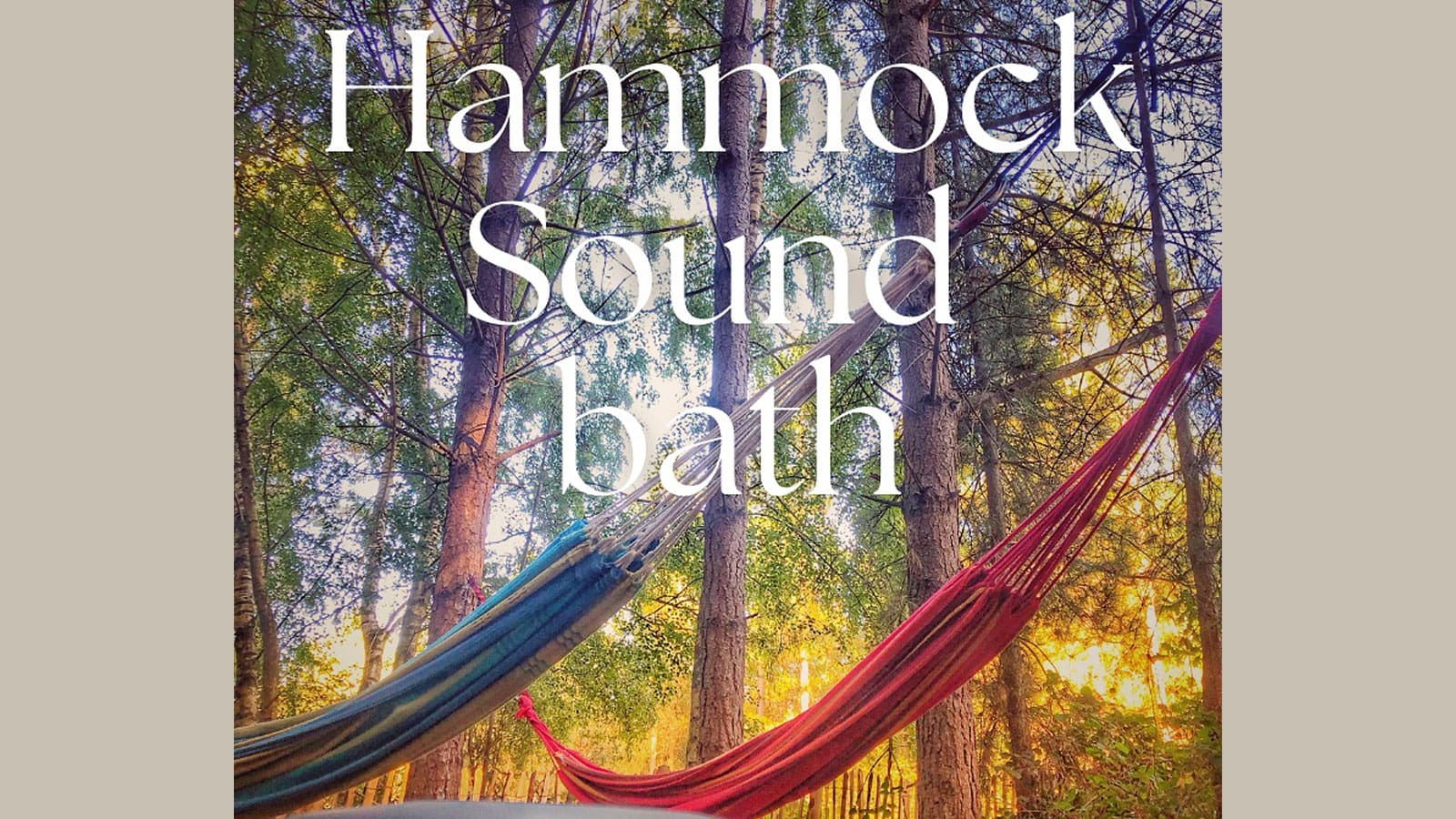 Thetford Bubbly Hub what's on and events Sound and Ground Hammock Sound Bath Thetford Forest