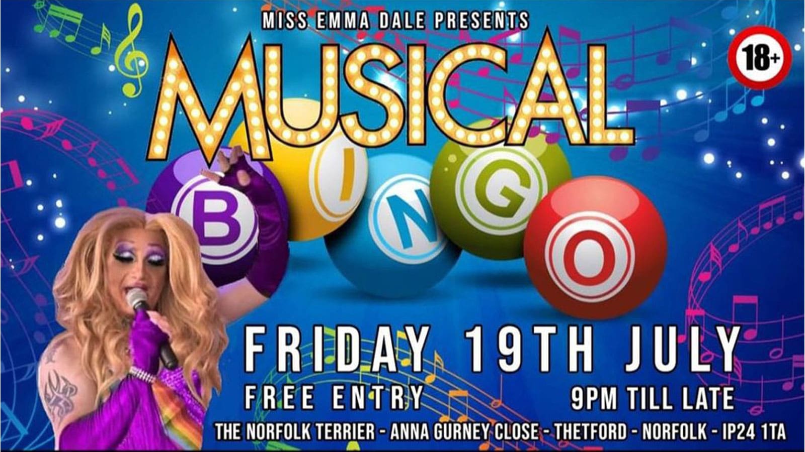 Thetford Bubbly Hub what's on and events Norfolk Terrier Musical Bingo