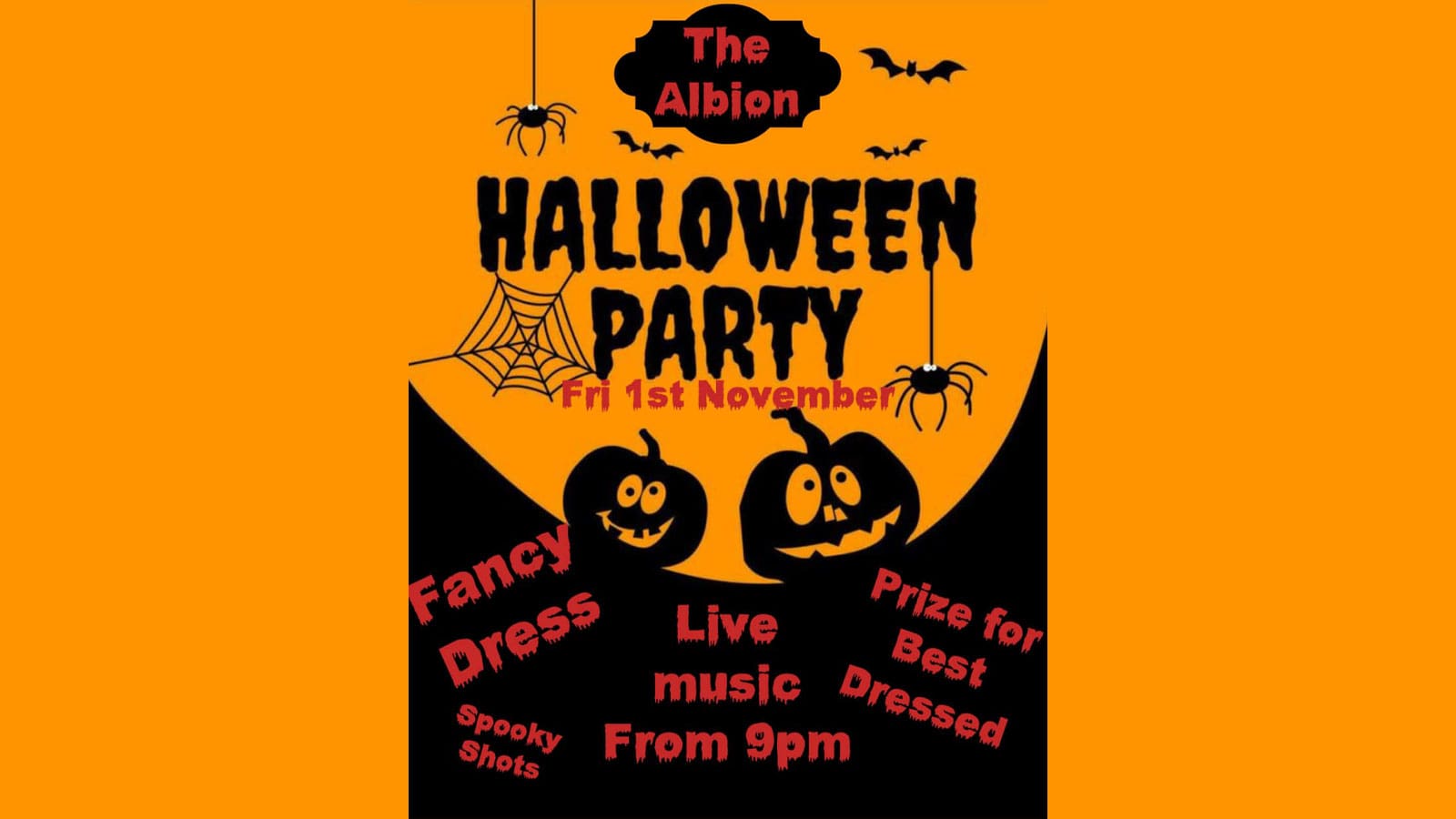 Thetford Bubbly Hub what's on and events Albion Halloween Party Live Music