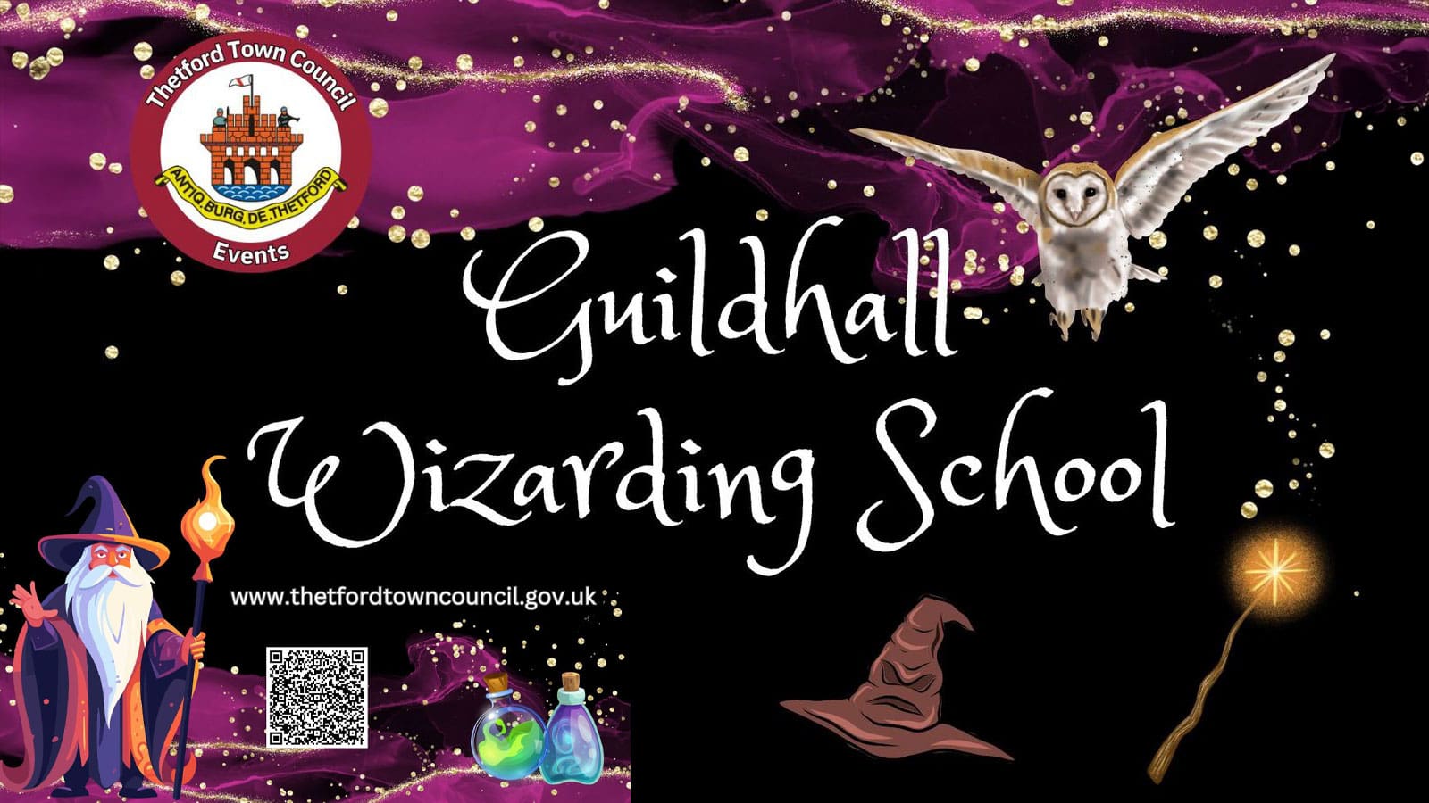 Thetford Bubbly Hub what's on and events Wizarding School Thetford Guildhall