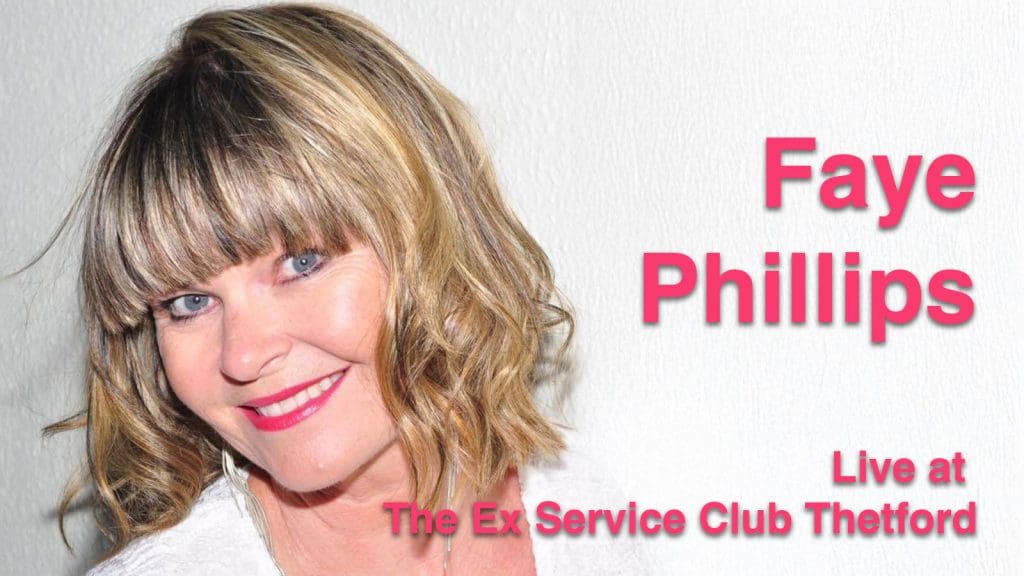 Thetford Bubbly Hub what's on and events Faye Phillips Sings Live Music Ex Service Club Vocalist