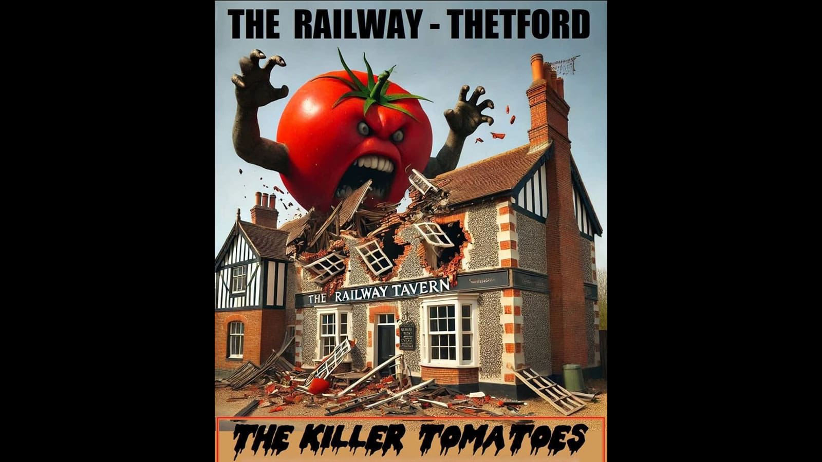 Thetford Bubbly Hub what's on and events Killer Tomatoes Railway Tavern Live Music