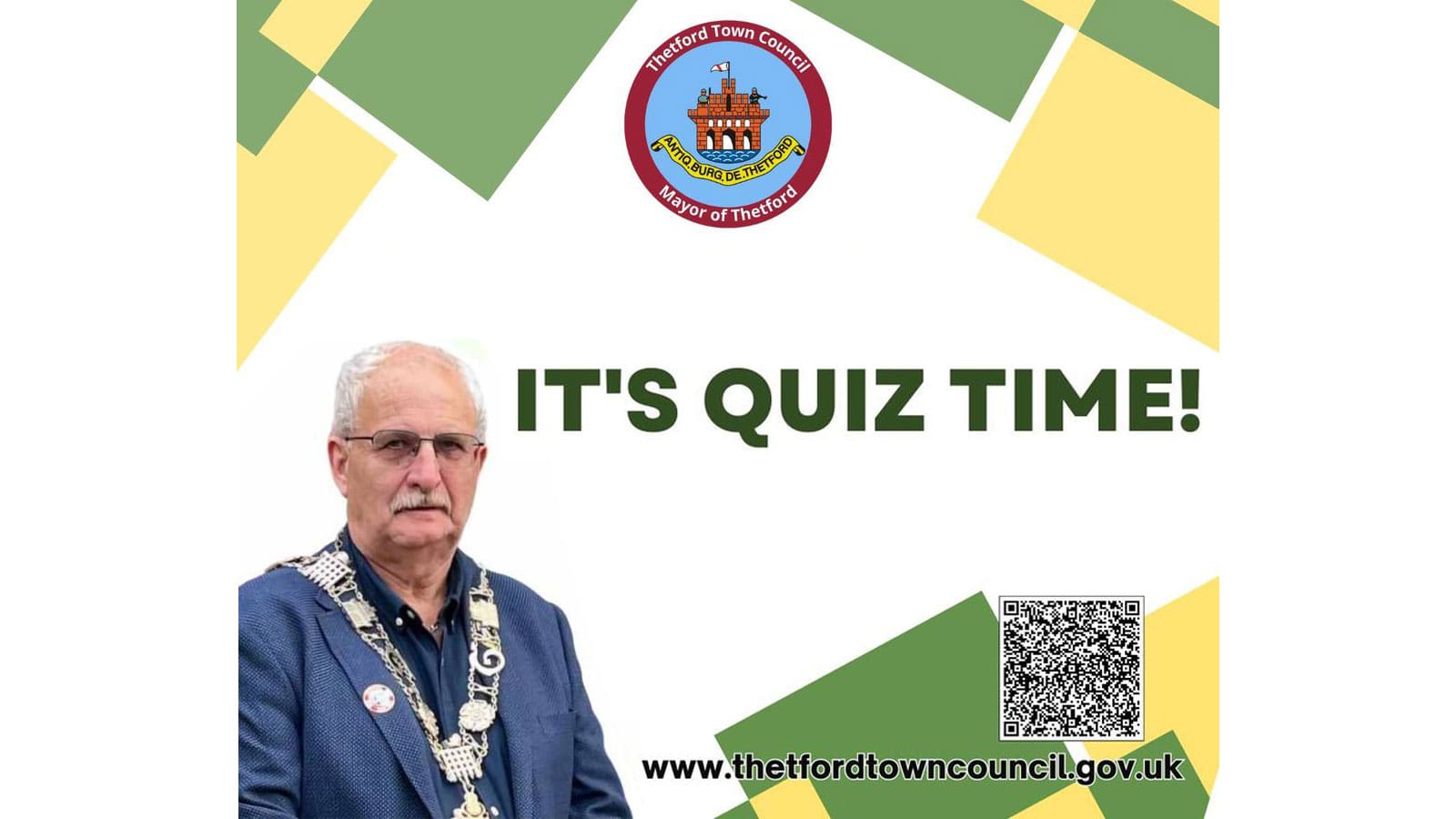 Thetford Bubbly Hub what's on and events Quiz Time Mayor of Thetford Charity Quiz Evening