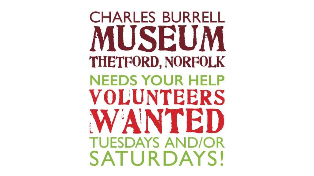 Thetford Bubbly Hub what's on and events Charles Burrell Museum Volunteer Open Day