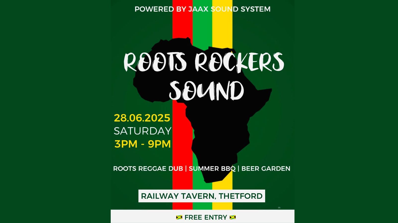 Thetford Bubbly Hub what's on and events Roots Rockers Reggae Steppers Club Music Railway Tavern Thetford