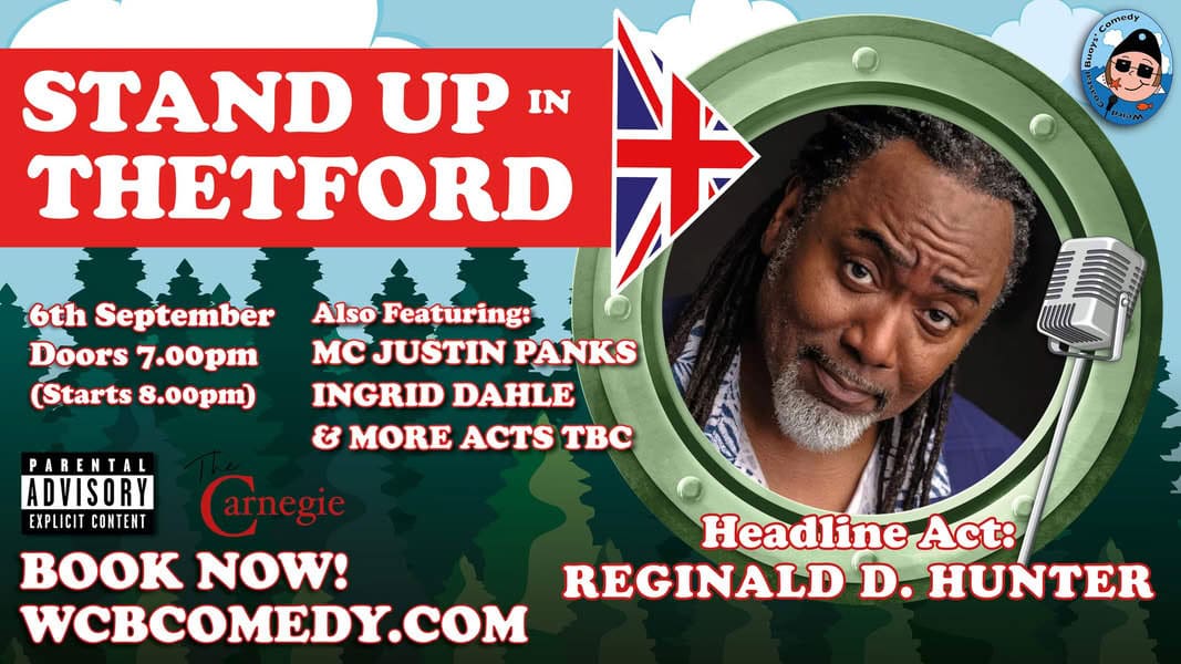 Thetford Bubbly Hub what's on and events Comedy Stand Up Carnegie